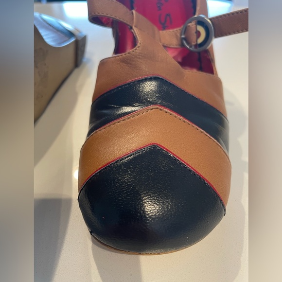 Ben Sherman Multi Tone Leather Wedge Heel - Picture 5 of 15